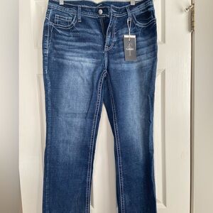 Women's Stretch Blue Jeans, NWT, L